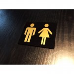 男女廁所牌-高10x寬12cm-5mm壓克力上貼卡典-(10Hx12W-5D-CC-TIC-MW)