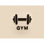 空間指示牌-GYM健身房指標招牌-寬11.4x高9.3cm-全噴立體壓克力
